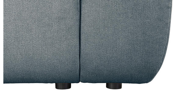 ECKSOFA in Velours Blau  - Blau/Schwarz, KONVENTIONELL, Kunststoff/Textil (168/298cm) - Carryhome