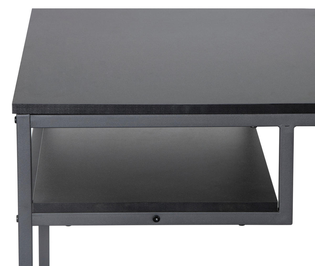 ÍRÓASZTAL  - fekete, Design, faalapú anyag/fém (140/70/75cm) - Carryhome