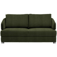 SCHLAFSOFA in Textil Dunkelgrün  - Dunkelgrün/Schwarz, Design, Textil/Metall (172/76-89/112-120cm) - Bali