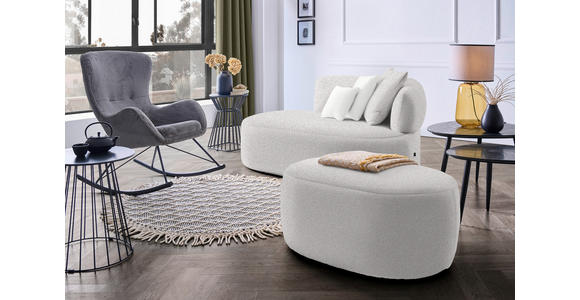 RÉCAMIERE  in Bouclé Creme, Beige  - Beige/Creme, MODERN, Kunststoff/Textil (166/86/105cm) - Hom`in