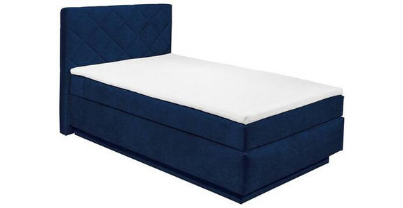 BOXSPRINGBETT 120/200 cm  in Blau  - Blau/Schwarz, KONVENTIONELL, Kunststoff/Textil (120/200cm) - Xora