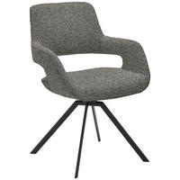 ARMLEHNSTUHL Stahl Struktur  - Anthrazit/Grau, Design, Textil/Metall (59/86/63cm) - Venjakob