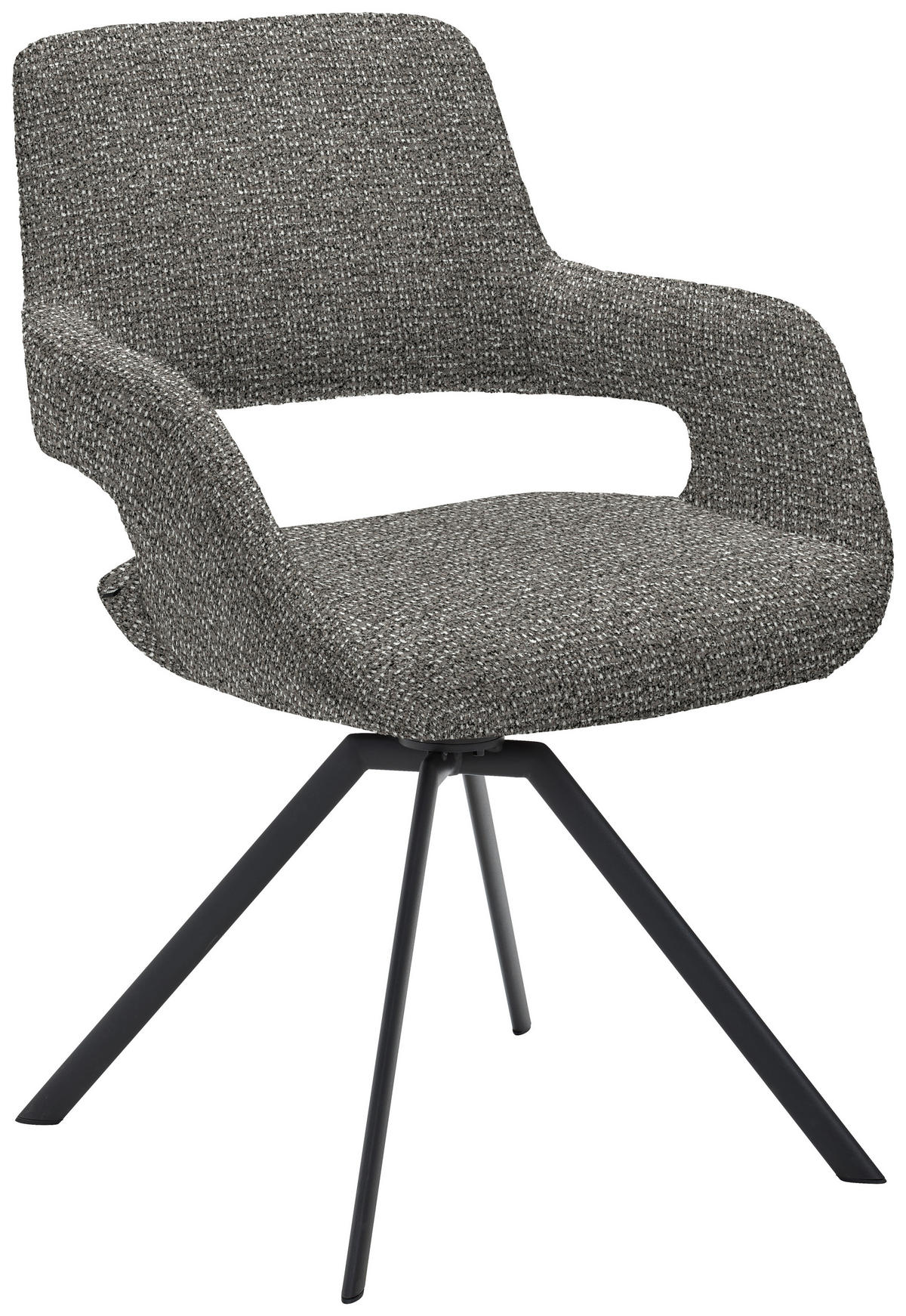 ARMLEHNSTUHL Stahl Struktur  - Anthrazit/Grau, Design, Textil/Metall (59/86/63cm) - Venjakob
