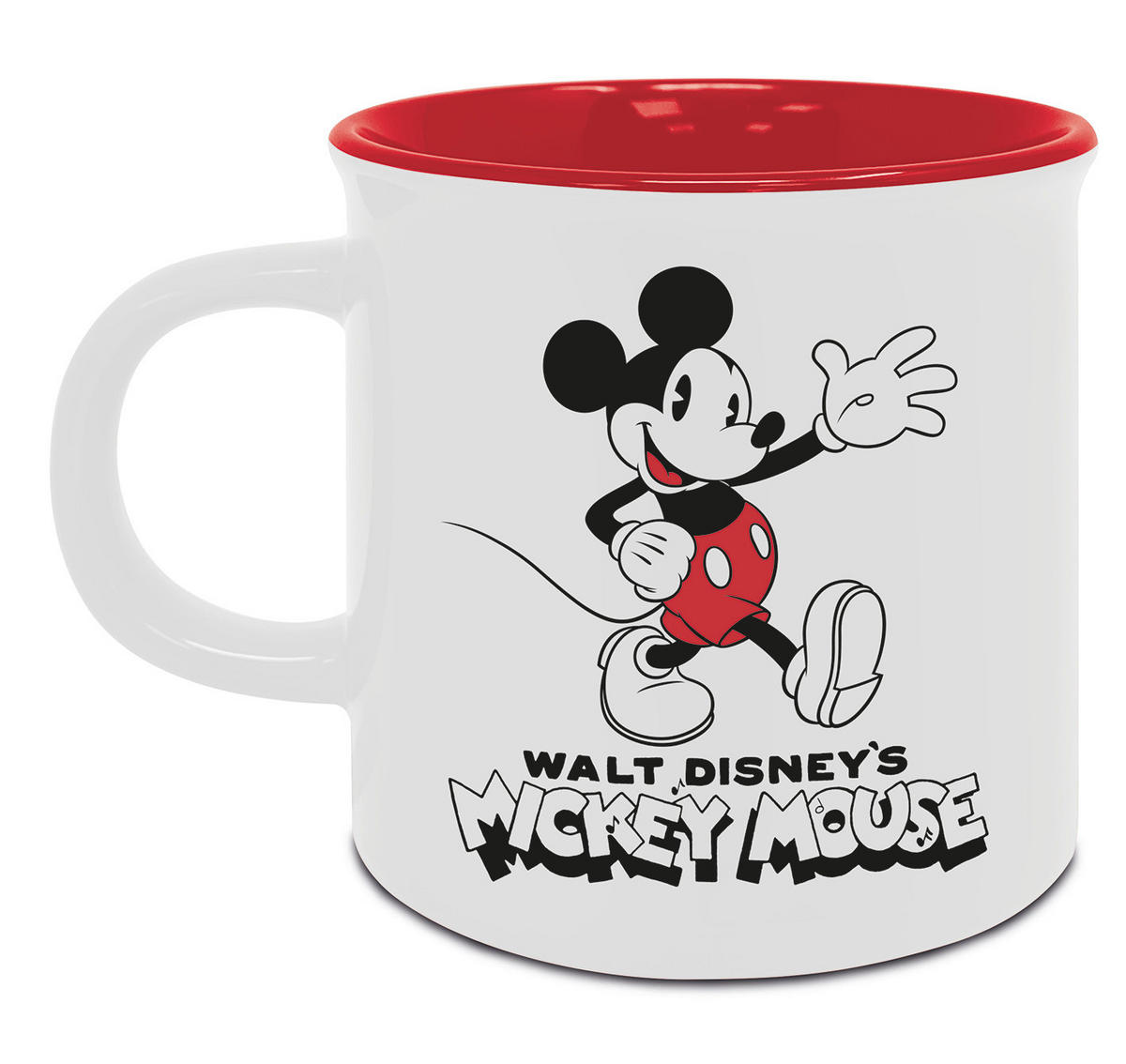 KAFFEETASSE Mickey Mouse 315 ml  - Rot/Schwarz, Basics, Keramik (8,5/8,5cm) - Disney
