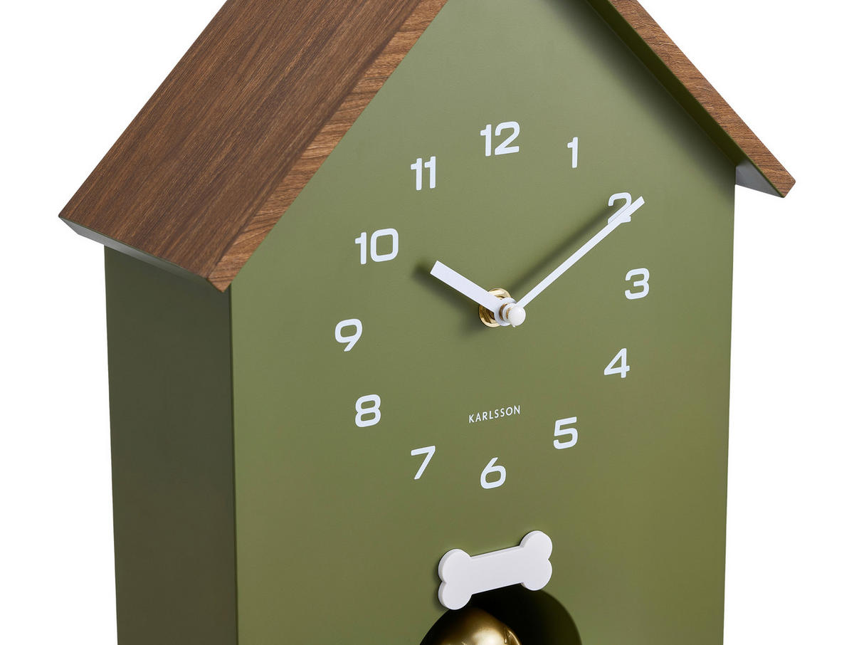 WANDUHR Modern doggy Grün 26.5/36.5/11.5 cm  - Grün, Basics, Kunststoff (26.5/36.5/11.5cm) - Karlsson