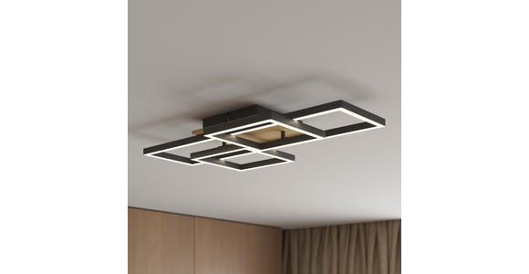 LED-DECKENLEUCHTE Worcester 70/38/7,5 cm  - Braun, Basics, Holz/Kunststoff (70/38/7,5cm) - Novel