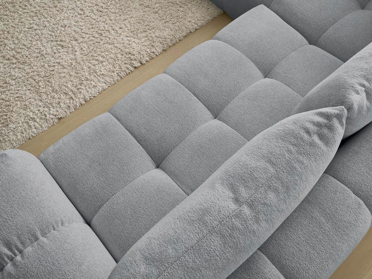ECKSCHLAFSOFA EVEREST  mit Rücken echt, Armteil links, Armteil rechts Flachgewebe Dunkelgrau  - Dunkelgrau/Schwarz, MODERN, Kunststoff/Textil (320/212cm)