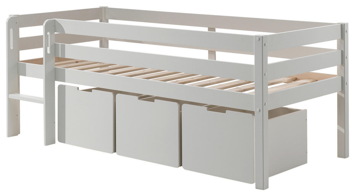 HOCHBETT 90/200 cm Weiß Weiß  - Weiß, MODERN, Holz/Holzwerkstoff (90/200cm) - MID.YOU