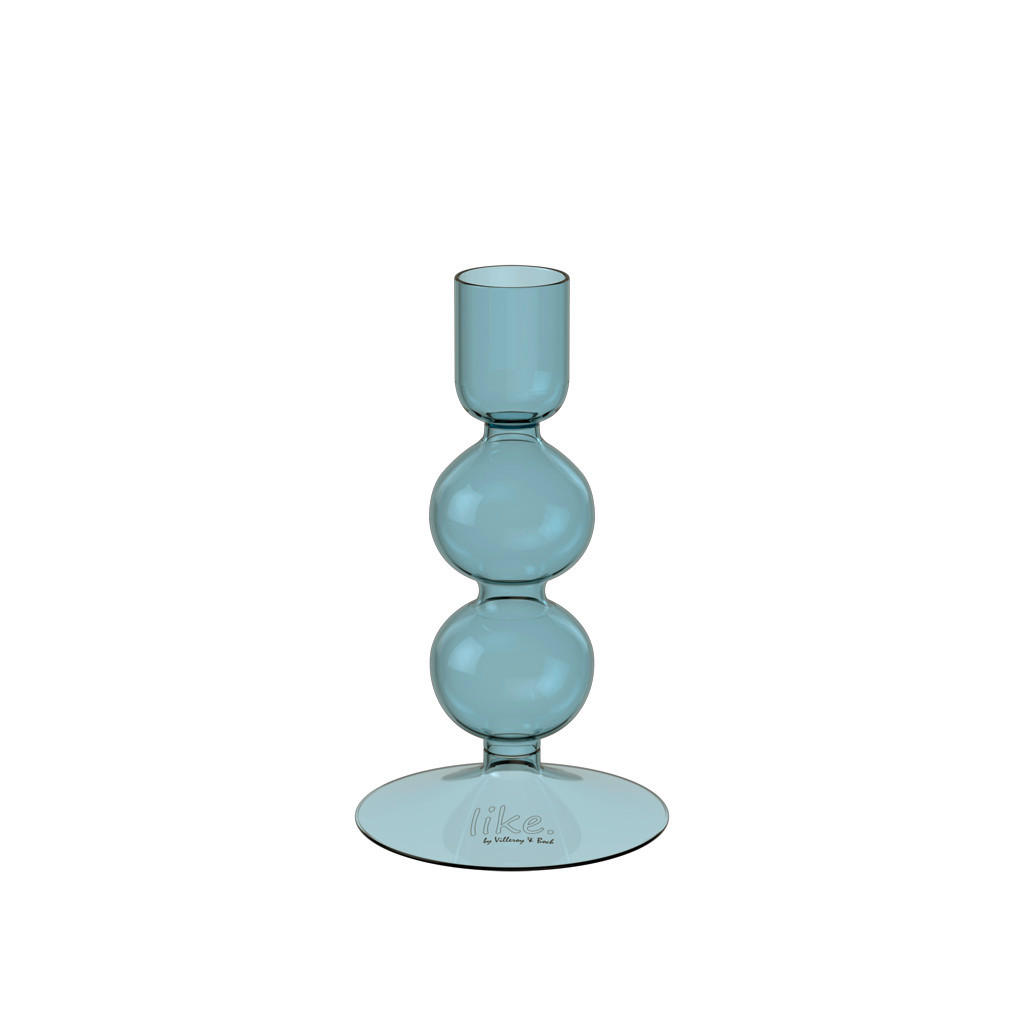 KERZENHALTER - Pastellblau, KONVENTIONELL, Glas (7,5/7,5/13,5cm) - like.Villeroy & Boch