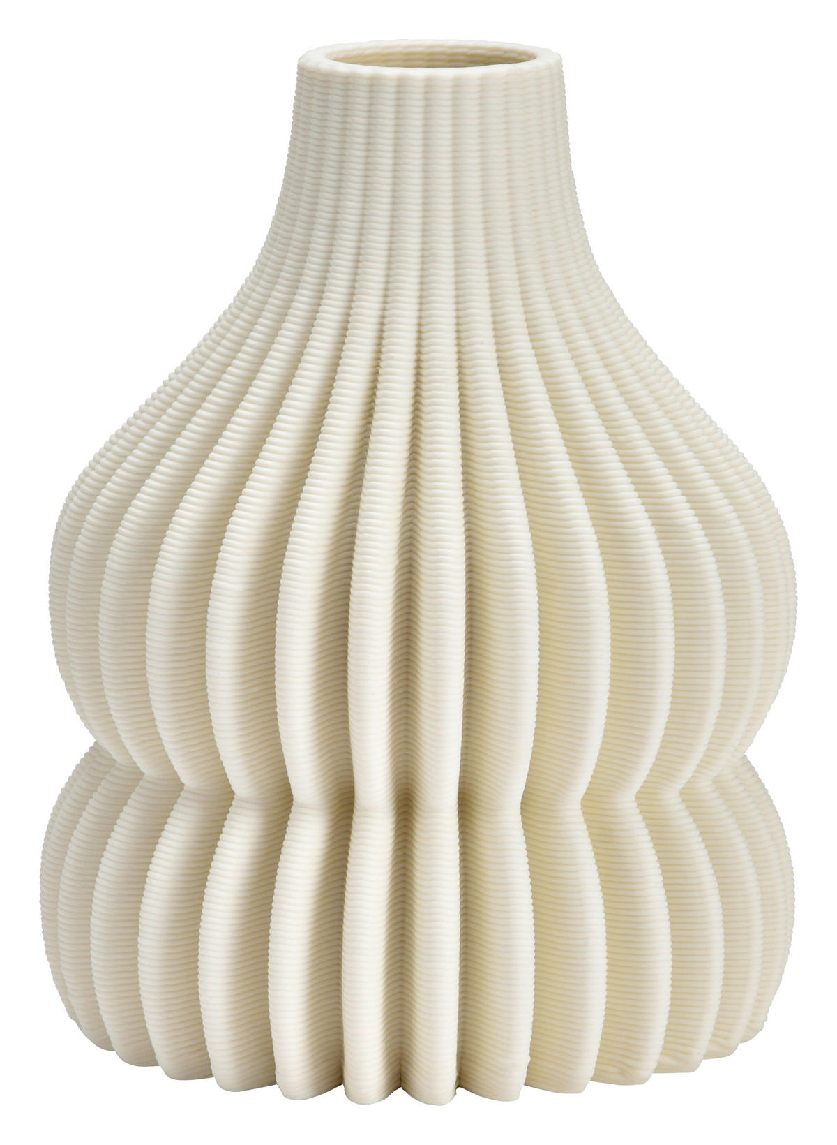 VASE  - Weiß, Basics, Keramik (12/16/12cm)