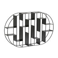ZIDNA POLICA - crna, Dizajnerski, metal (64/9/40cm) - Xora