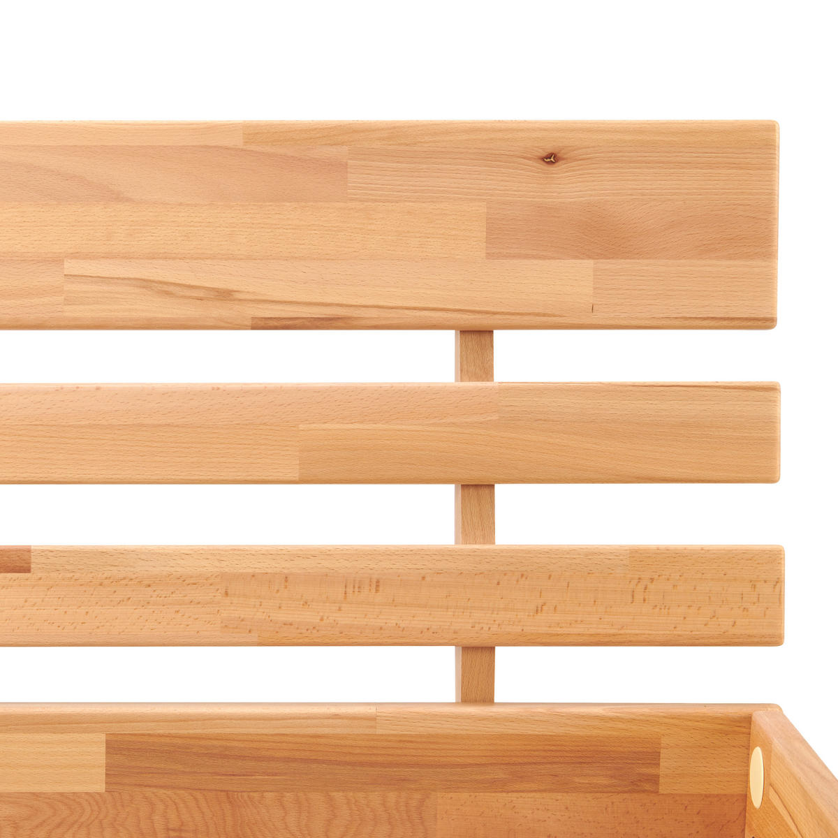 BETT 90/200 cm  in Kernbuche   - Kernbuche, Natur, Holz (90/200cm) - MID.YOU