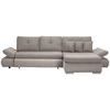 ECKSOFA in Webstoff Beige  - Chromfarben/Beige, Design, Kunststoff/Textil (302/187cm) - Carryhome
