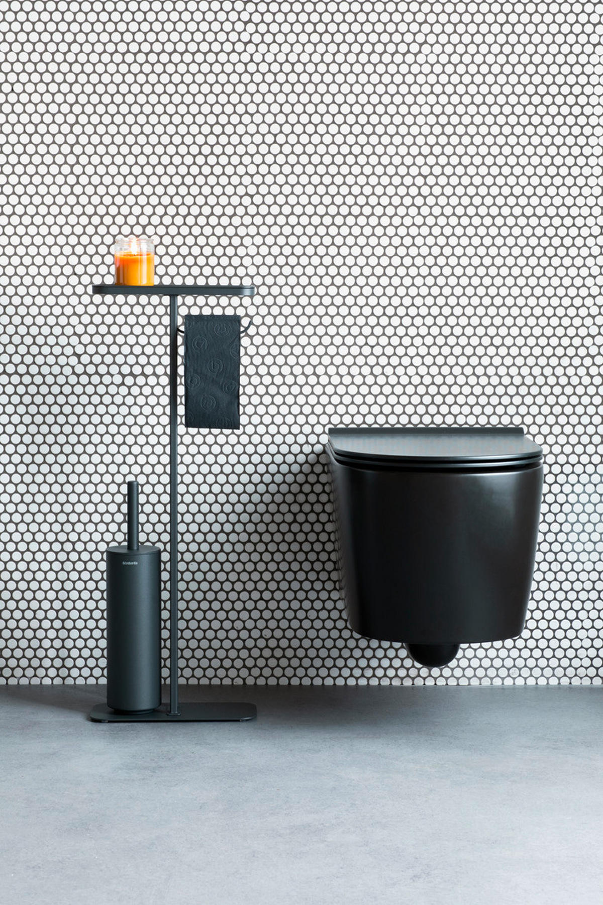 WC-ŠČETKA - siva, Basics, kovina/umetna masa (29/75.2/12.5cm) - Brabantia