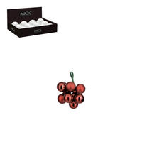 KUGLA ZA JELKU - tamnocrvena, Osnovno, staklo (2/2/2cm)