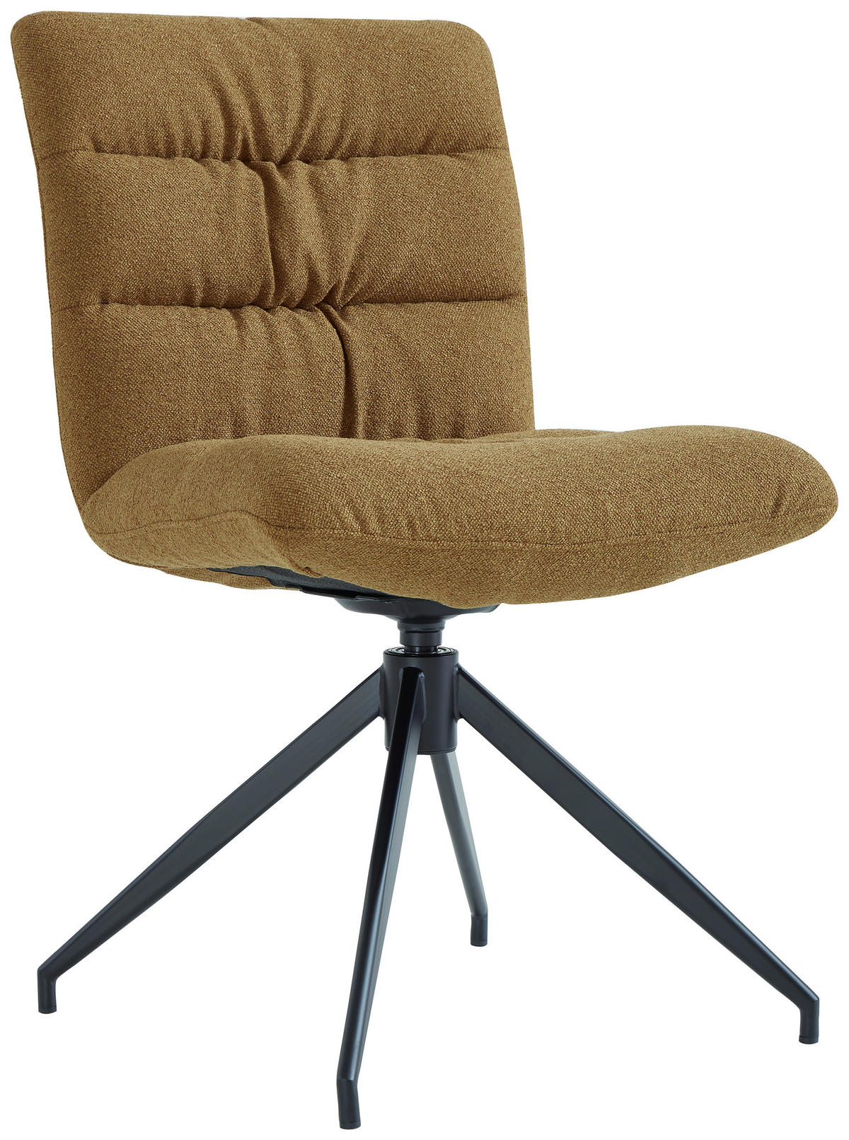 STUHL - Karamell/Schwarz, Design, Textil/Metall (51/86/64cm) - Dieter Knoll