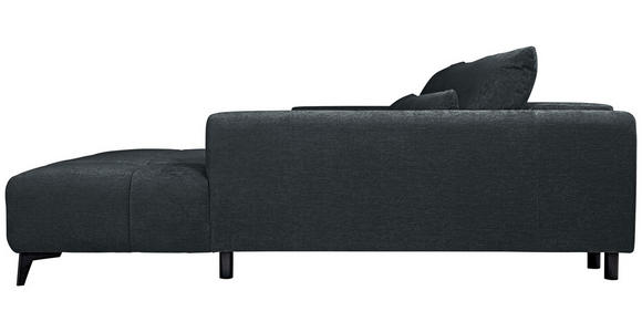 ECKSOFA  in Chenille Dunkelgrau  279/222 cm  - Dunkelgrau/Schwarz, KONVENTIONELL, Kunststoff/Textil (279/222cm) - Hom`in
