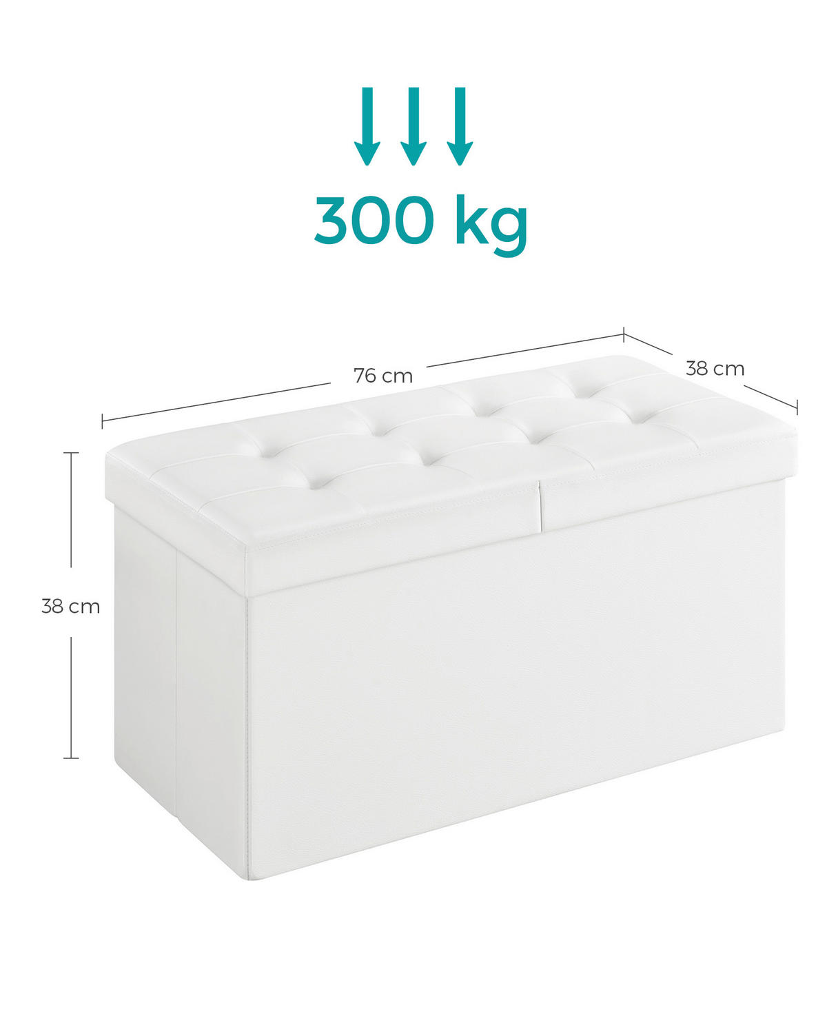 SITZBOX in Kunststoff, Holzwerkstoff Weiß  - Weiß, Basics, Holzwerkstoff/Kunststoff (76/38/38cm)