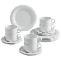 KAFFEESERVICE 18-teilig Weiß Tavola  - Weiß, Basics, Keramik - Novel