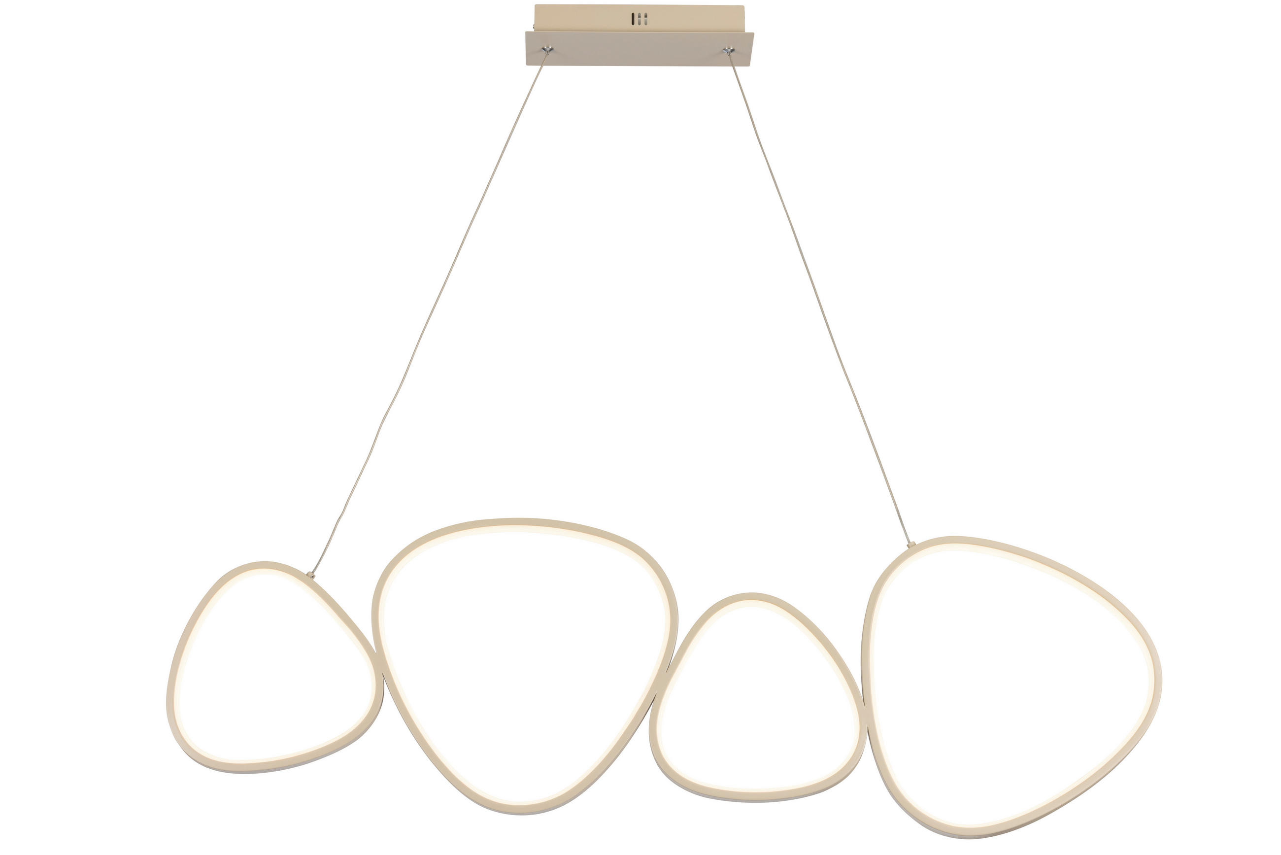 LED-HÄNGELEUCHTE Acrux 104/10/150 cm   - Sandfarben, Design, Kunststoff/Metall (104/10/150cm) - Novel