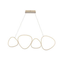 LED-HÄNGELEUCHTE Acrux 104/10/150 cm   - Sandfarben, Design, Kunststoff/Metall (104/10/150cm) - Novel