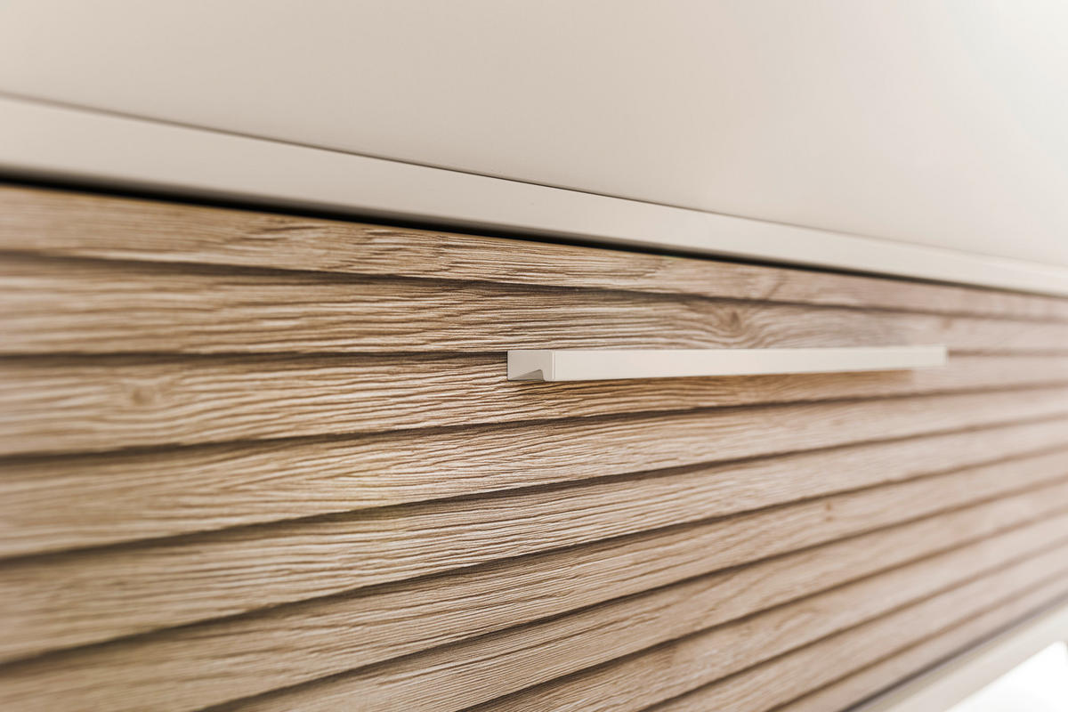 KLEIDERSCHRANK 3-türig Beige, Eichefarben  - Eichefarben/Beige, Basics, Holzwerkstoff (124/204/57cm) - Paidi