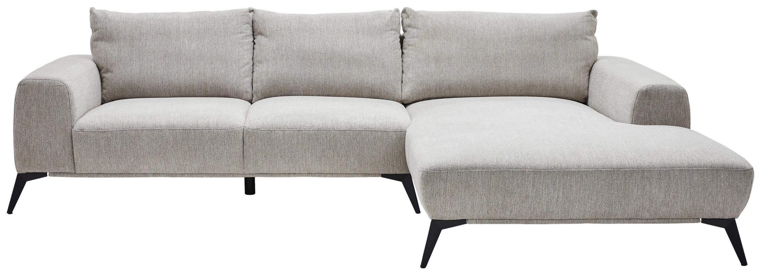 ECKSOFA Hellgrau Webstoff 