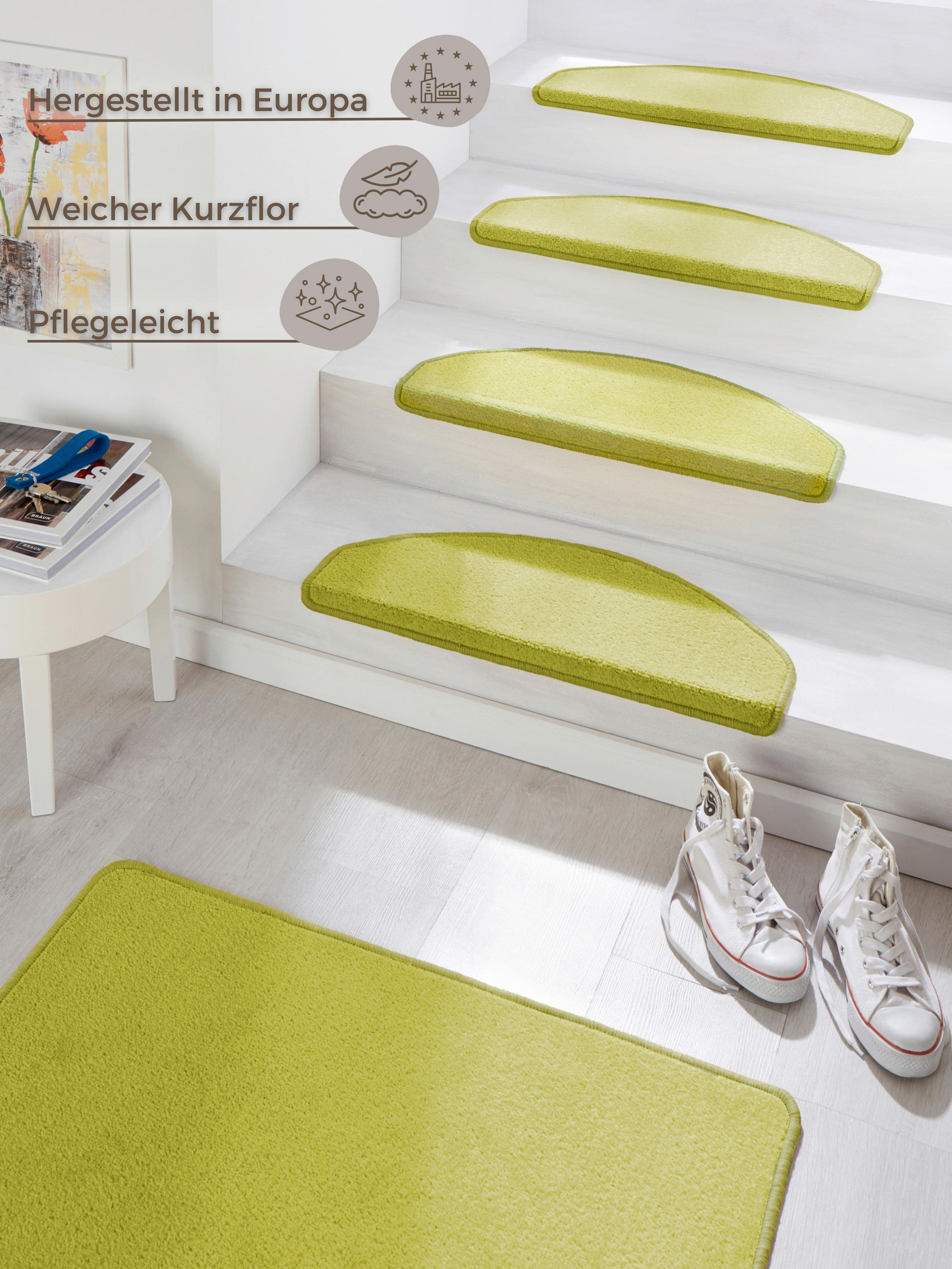 FUßMATTE Fancy  - Hellgrün, Basics, Kunststoff (23/0,7/65cm) - Hanse Home