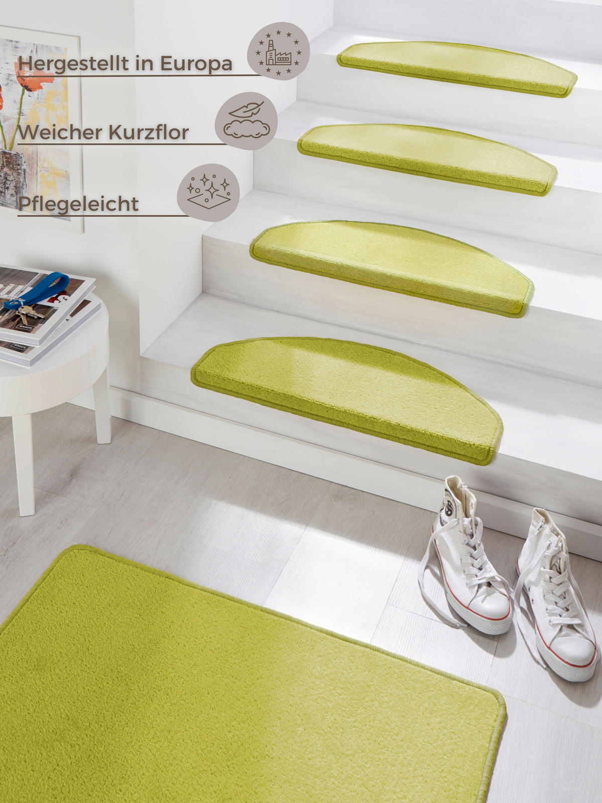 FUßMATTE   Hellgrün  - Hellgrün, Basics, Kunststoff (23/0,7/65cm) - Hanse Home