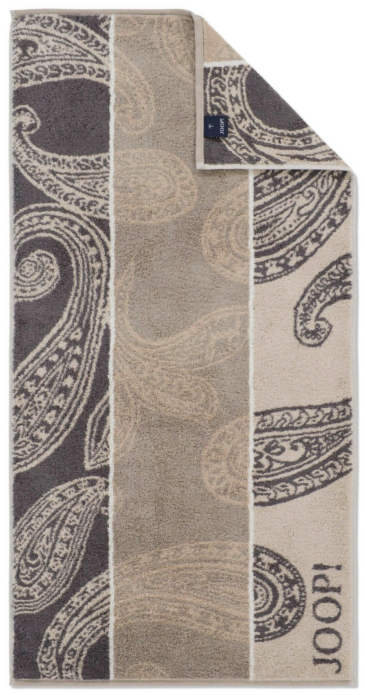 HANDTUCH Contour Paisley Taupe, Dunkelgrau, Beige  - Taupe/Dunkelgrau, Design, Textil (50/100cm) - Joop!