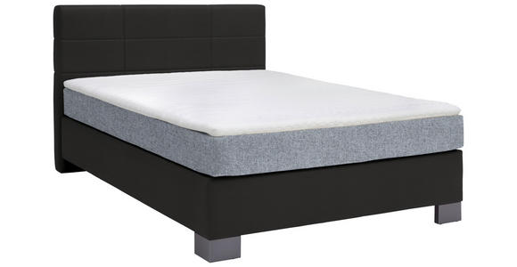 BOXSPRINGBETT 100/200 cm  in Schwarz  - Graphitfarben/Schwarz, Design, Holz/Textil (100/200cm) - Hom`in