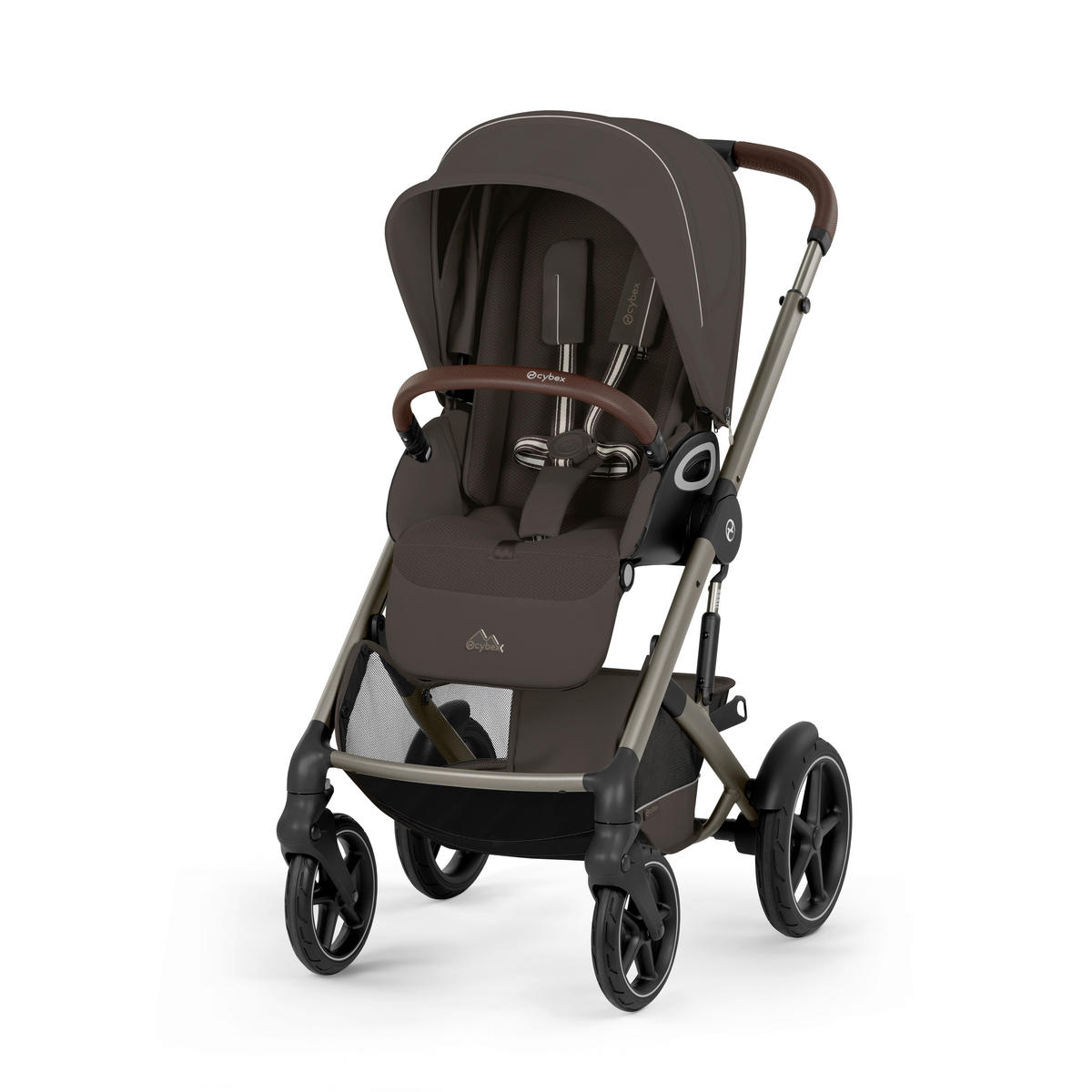 KINDERWAGEN Talos S TPE inkl. Fold-Carrycot  - Taupe/Dunkelbraun, Basics, Textil/Metall (93/60/115cm) - cybex GOLD