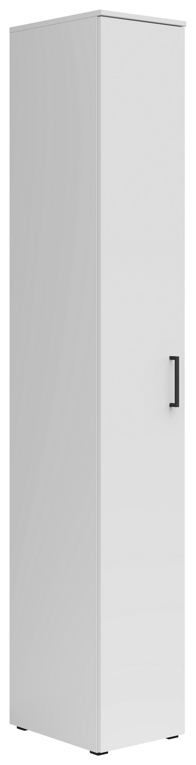 MEHRZWECKSCHRANK 30/195/40 cm in Weiß - Anthrazit/Schwarz, MODERN, Holzwerkstoff/Kunststoff (30/195/40cm) - Carryhome