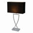 TISCHLEUCHTE - Chromfarben/Schwarz, KONVENTIONELL, Textil/Metall (12/52cm) - By-Rydens