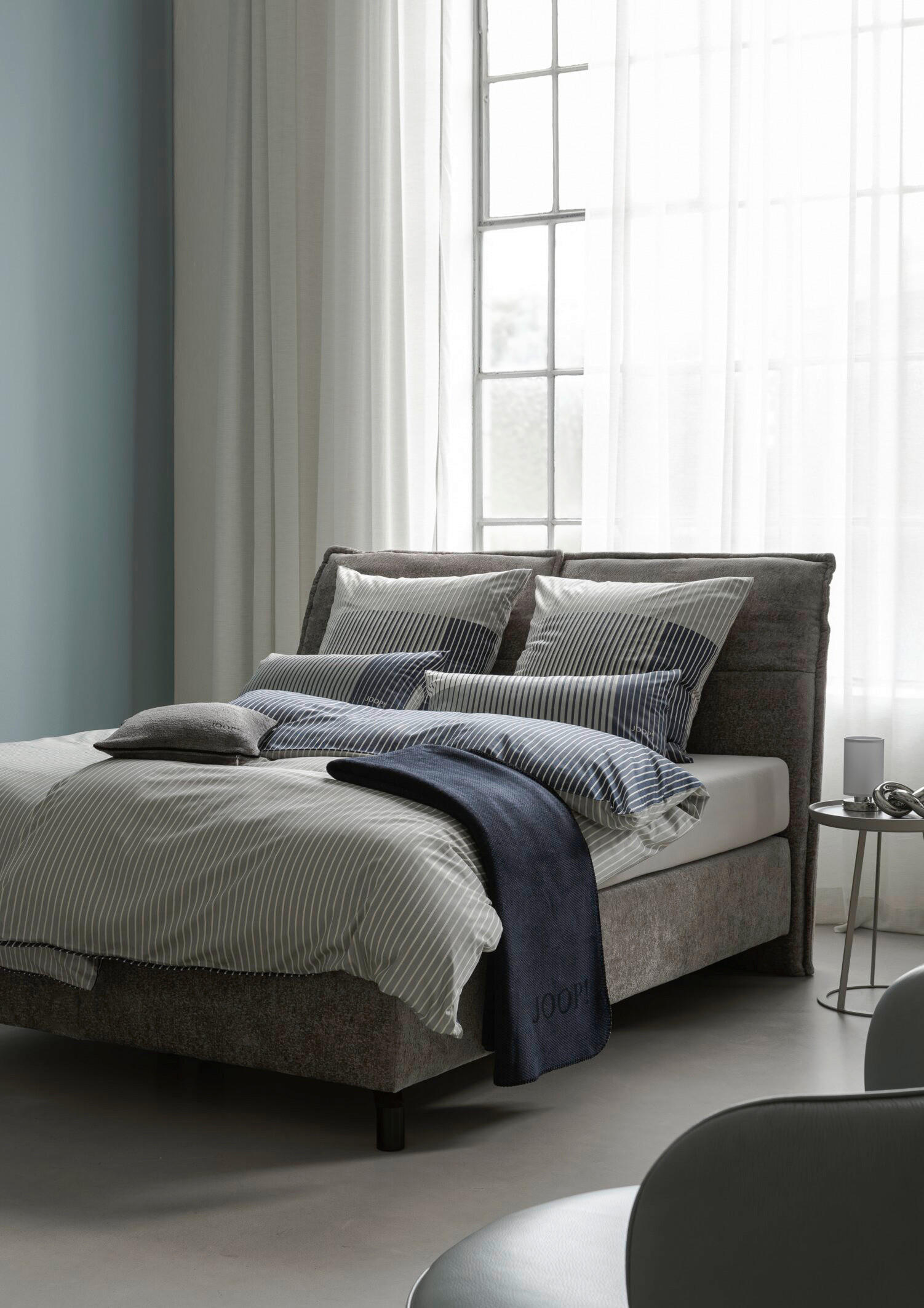 BETTWÄSCHE Joop! Divided Makosatin 200/200 cm  - Salbeigrün, KONVENTIONELL, Textil (200/200cm) - Joop!