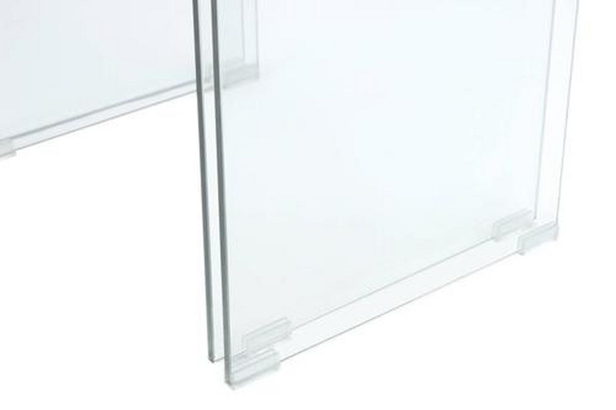 BEISTELLTISCHSET in Glas, Holzwerkstoff  - Klar/Schwarz, Basics, Glas/Holzwerkstoff - Kayoom