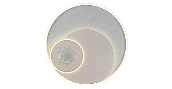 LED-DECKENLEUCHTE 50/5 cm  - Champagner/Silberfarben, Design, Kunststoff/Metall (50/5cm) - Novel