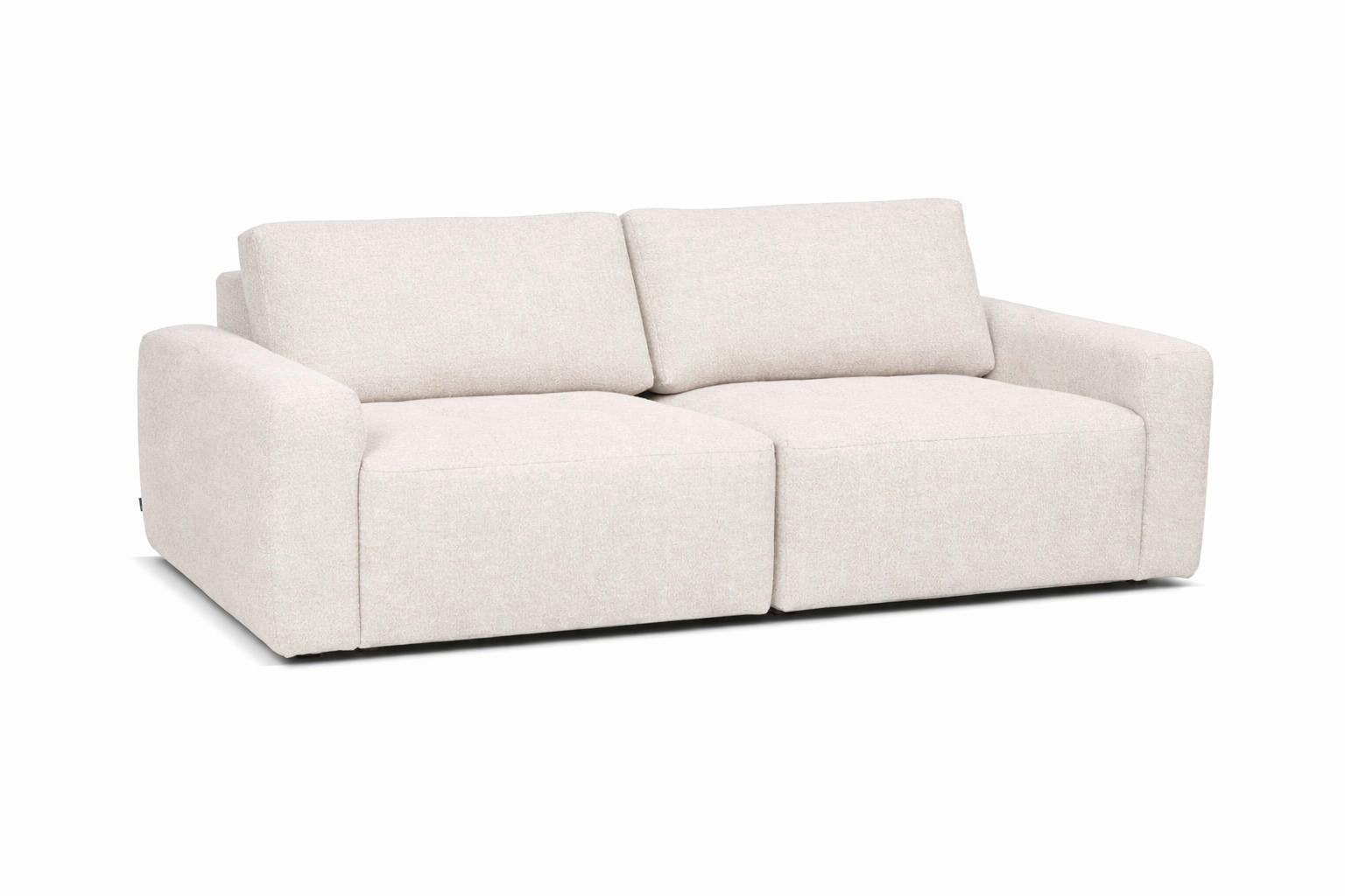 2-SITZER-SOFA MAZA in Creme  - Creme/Schwarz, Design, Textil (222/80/106cm) - Livetastic