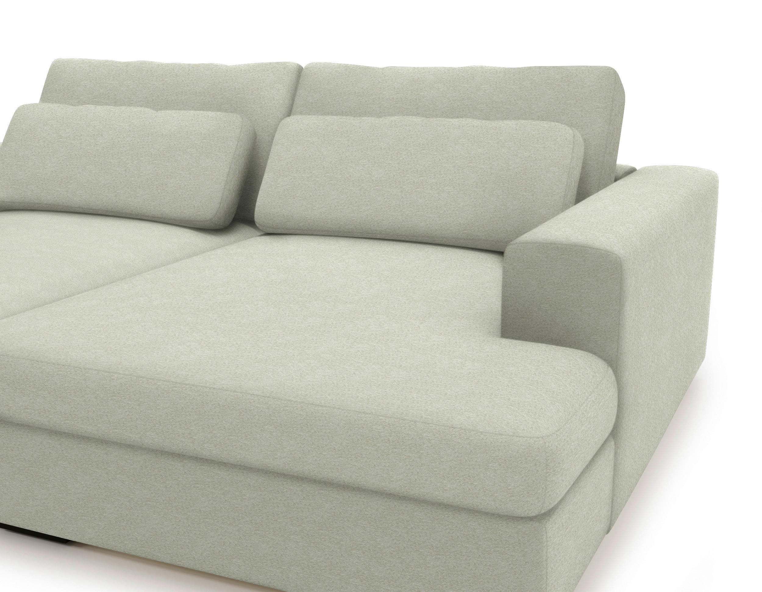 Thumbnail - Lomoco Bigsofa, Greige, Textil, 2-3-Sitzer, Füllung: Schaumstoff, 223x80x158 cm, Stoffauswahl, Wohnzimmer, Sofas & Couch...