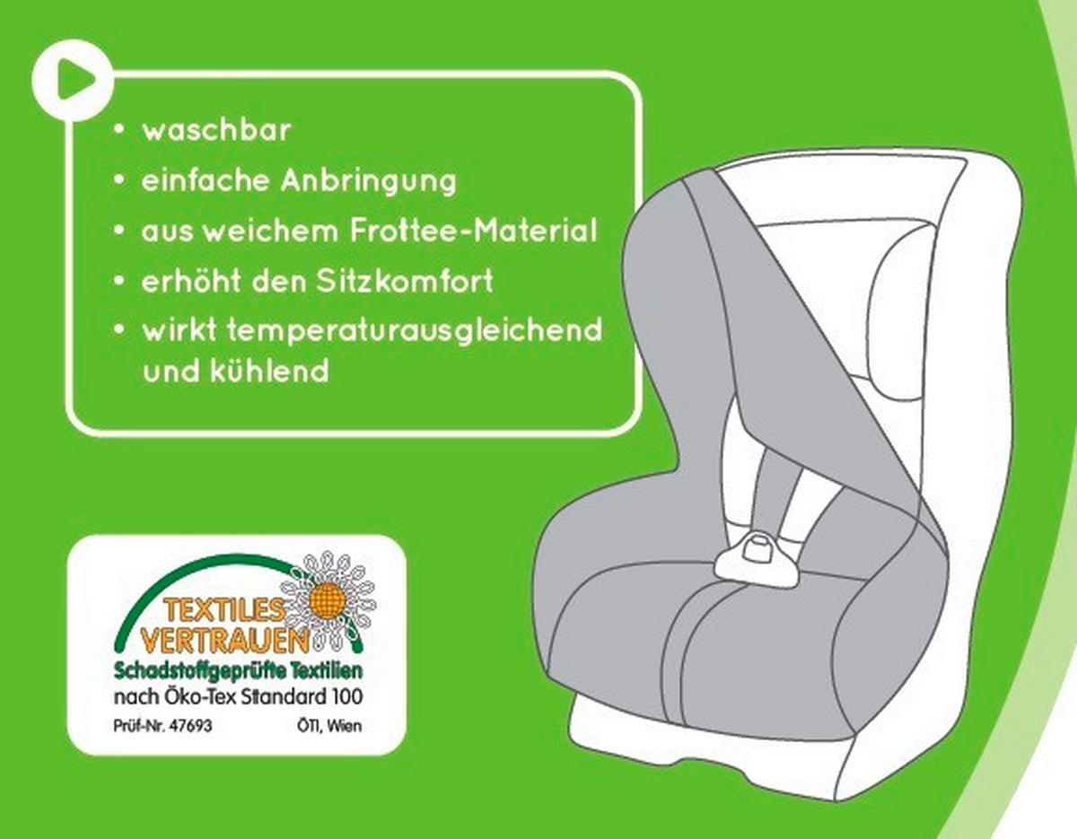 KINDERSITZBEZUG  - Hellgrau, Basics, Textil - My Baby Lou