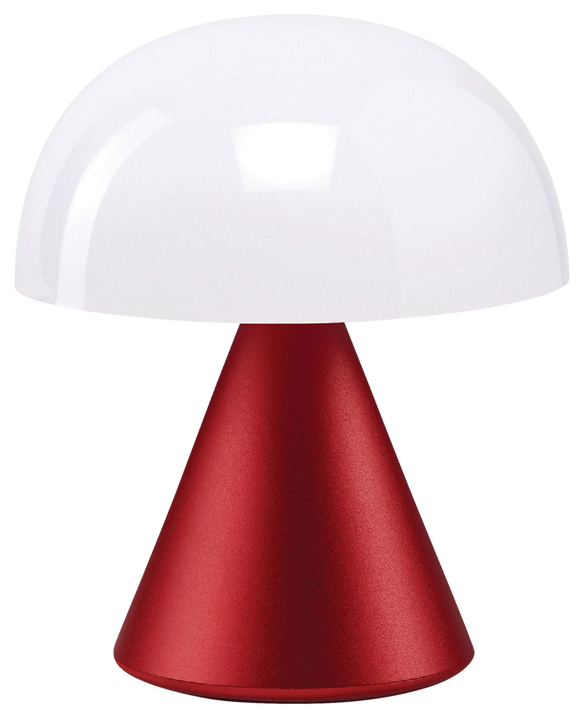 AKKU-TISCHLEUCHTE 7/8,3/7 cm   - Dunkelrot, Design, Kunststoff/Metall (7/8,3/7cm)