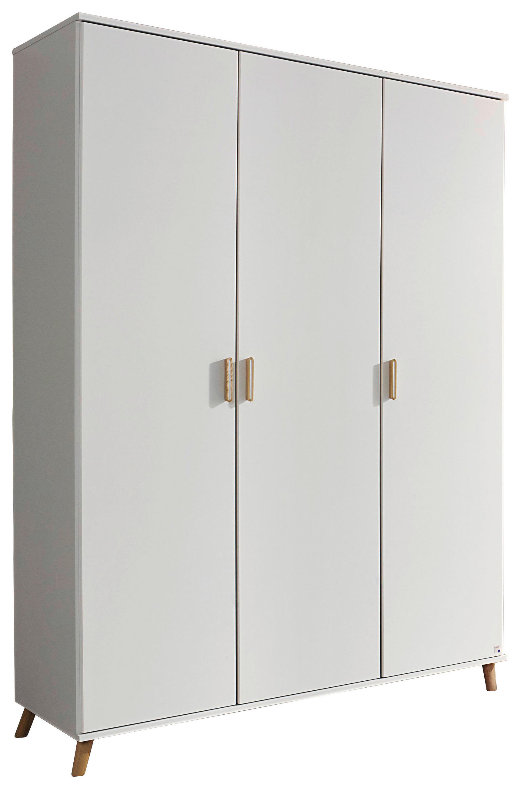 ŠATNÍ SKŘÍŇ S OTOČNÝMI DVEŘMI, bílá, 137/203/53 cm