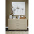 KOMMODE Kernesche massiv Eschefarben, Taupe - Taupe/Eschefarben, Design, Glas/Holz (127,2/76,2/44cm) - VALDERA