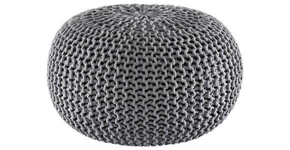 POUF Uni Grau 55/35 cm  - Grau, Trend, Textil (55/35cm) - Linea Natura