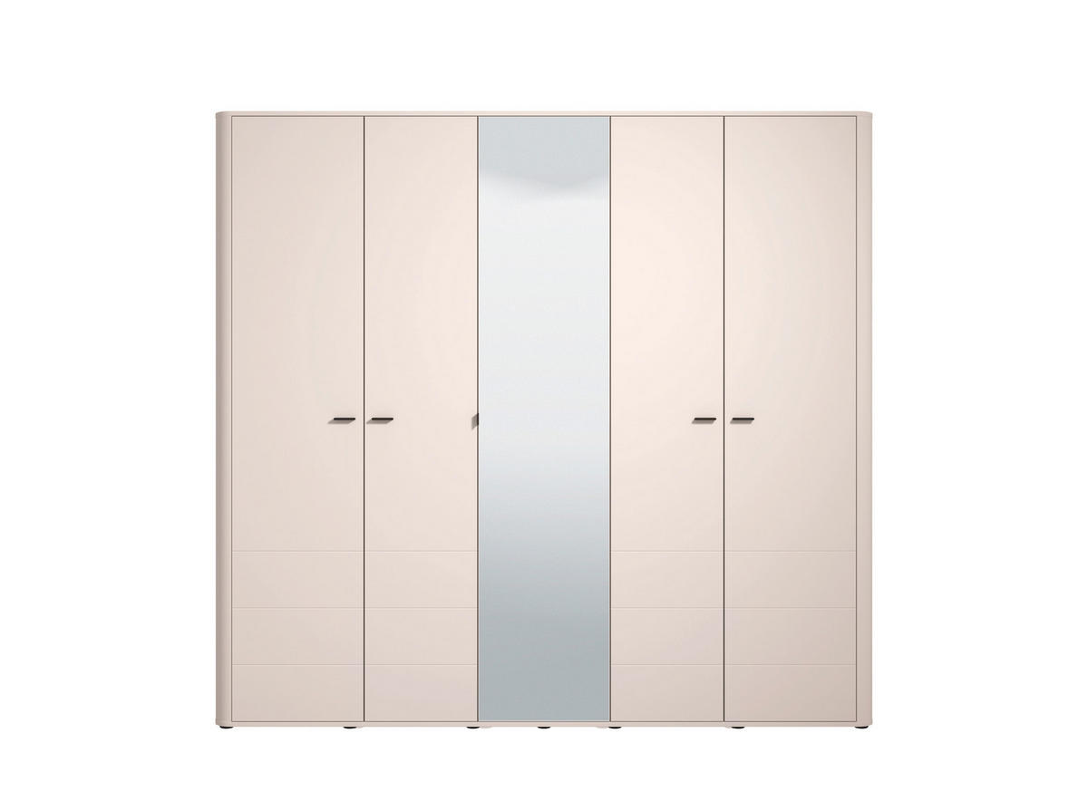 NYÍLÓAJTÓS SZEKRÉNY kasmír  - fekete/kasmír, Basics, műanyag/faalapú anyag (225/211/57cm) - Carryhome