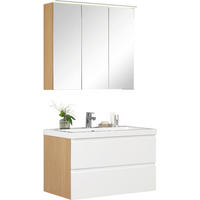 BADEZIMMER  in 85 cm  - Weiß, Design, Glas/Holzwerkstoff (85cm) - Novel