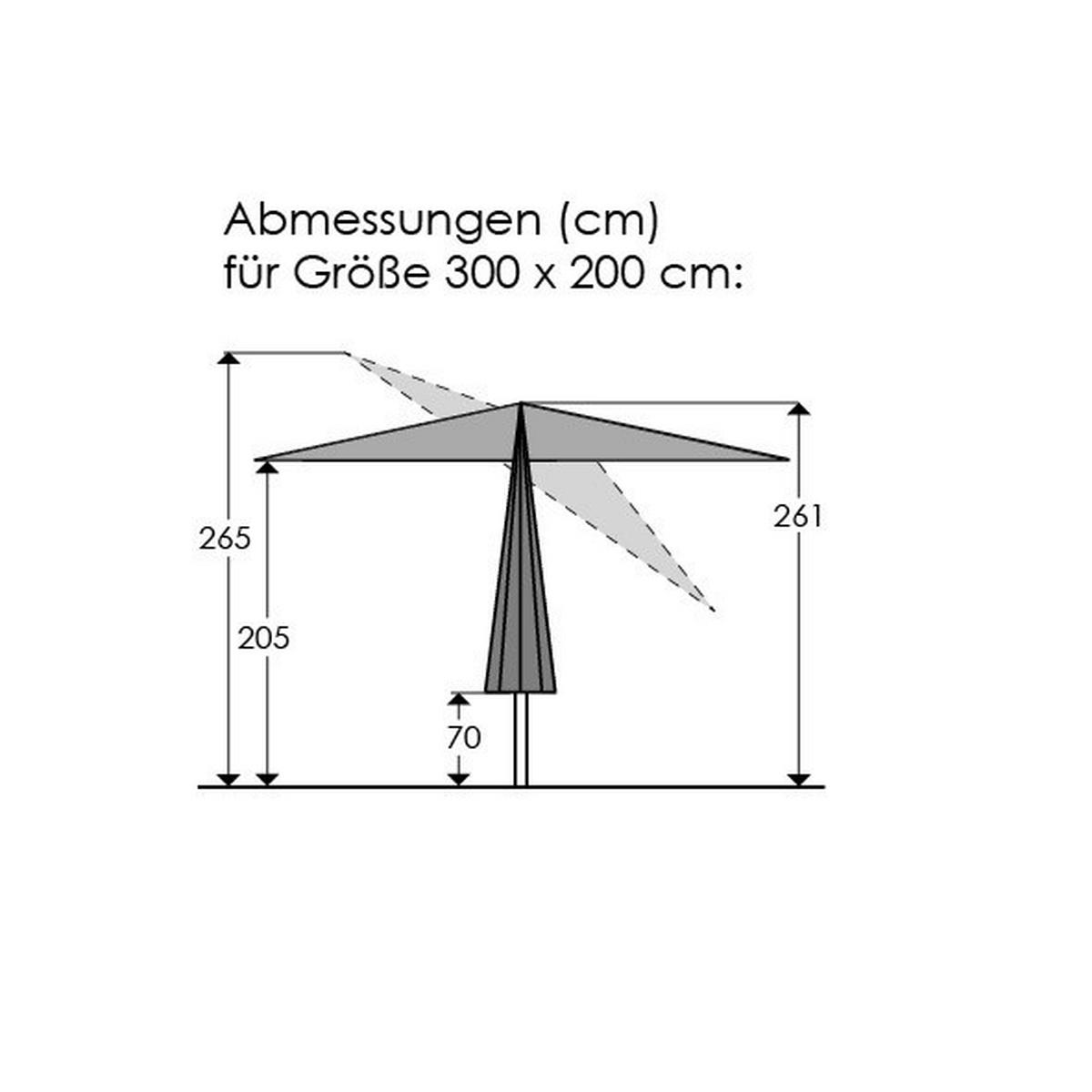 SONNENSCHIRM 300 cm Anthrazit  - Anthrazit/Buchefarben, Basics, Textil/Metall (200/261/300cm) - Schneider