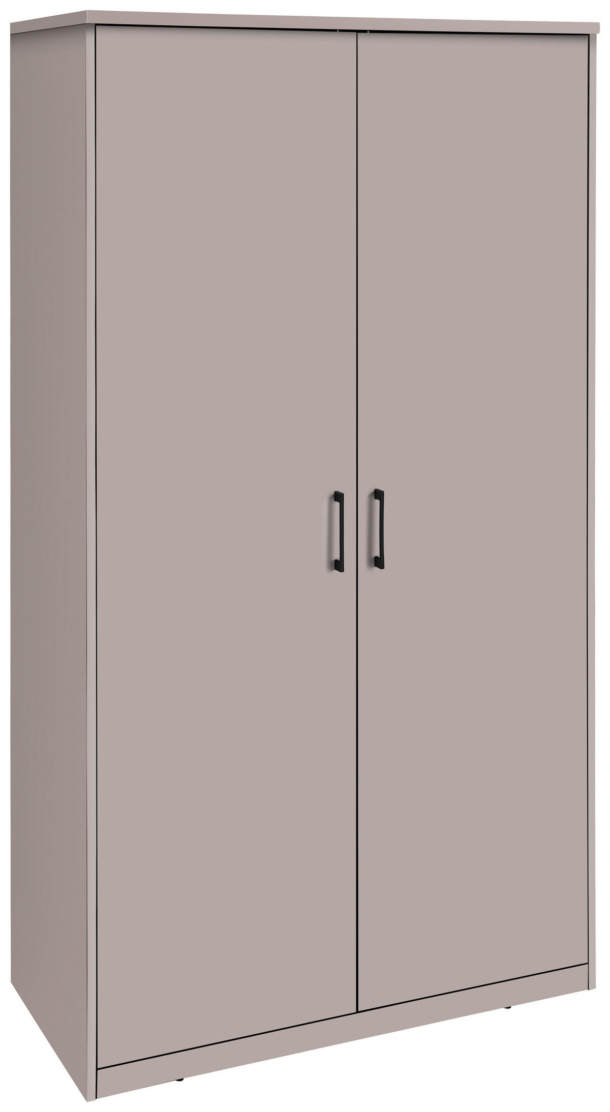 DREHTÜRENSCHRANK 106/194/54 cm 2-türig Kaschmir  - Kaschmir/Schwarz, Basics, Holzwerkstoff/Metall (106/194/54cm) - Xora