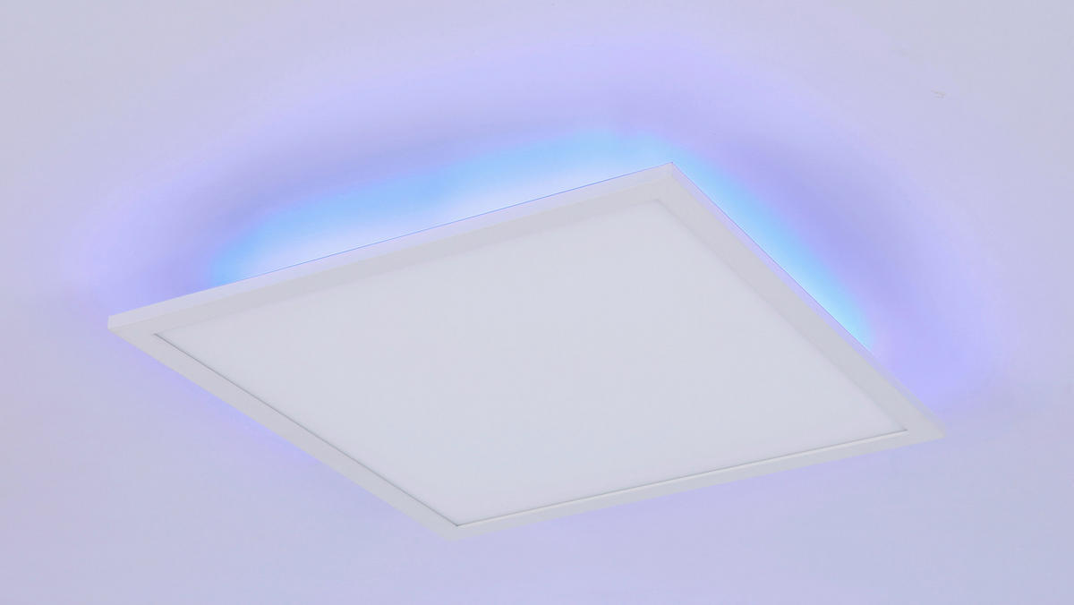LED-DECKENLEUCHTE 45/45/5,5 cm    - Opal/Weiß, Basics, Kunststoff/Metall (45/45/5,5cm) - Novel