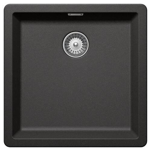 Schock Greenwich Granitspüle – N-100L U Puro Schwarz, Für Unterschränke Ab 60 Cm, 55,6 X 45,6 Cm